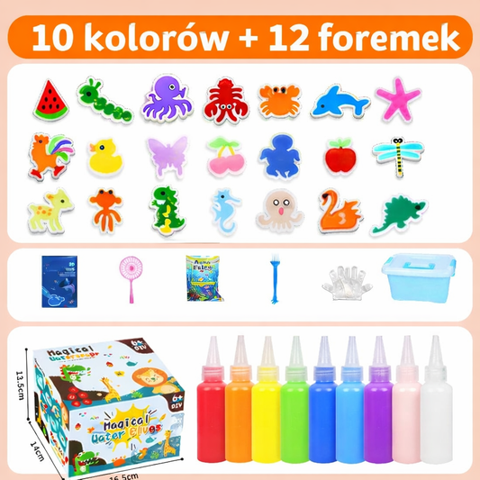 Mokroludki™- zestaw 10 żeli+12 foremek!